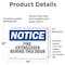 Signmission Fire Extinguisher Behind This Door OSHA Notice Sign, Vinyl Decal, 14in W x 10in L, 2PK OS-2PACK-NS-D-1014-L-12595 - alternate 6